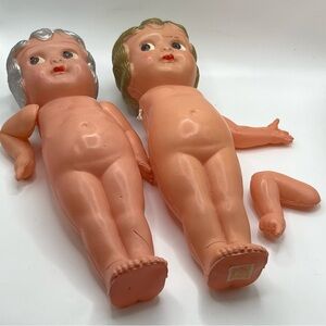 Vintage 1920’s Kewpie Celluloid Flapper Doll Bobbed Hair 8”